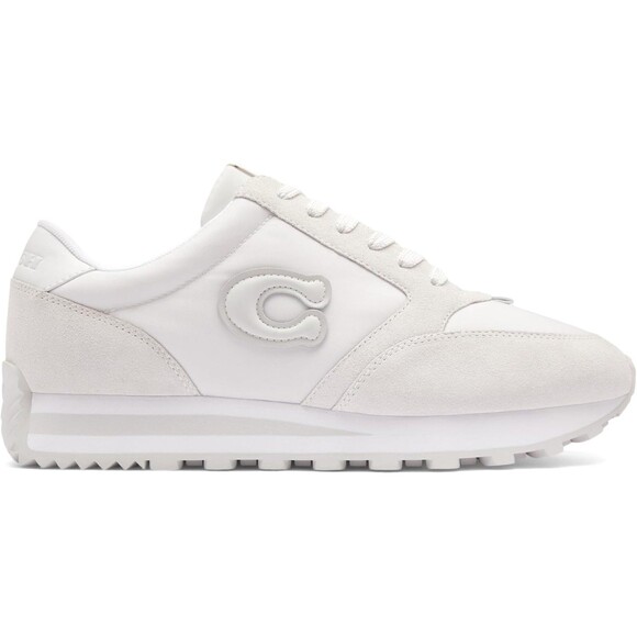COACH WOMEN'S RUNNER CR965 SIGNATURE LOGO RETRO SNEAKERS WHITE NIB SZ 8.5 $195 - Picture 3 of 9
